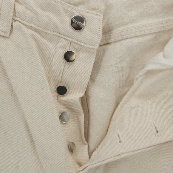 DJERF AVENUE Cream Relaxed Jeans Button Fly Organic Cotton Size 28 - Picture 6 of 9